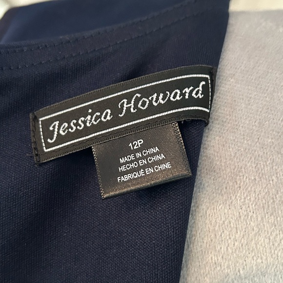 Jessica Howard - Size 12P - Navy Blue Dress - Worn Once - Picture 6 of 10